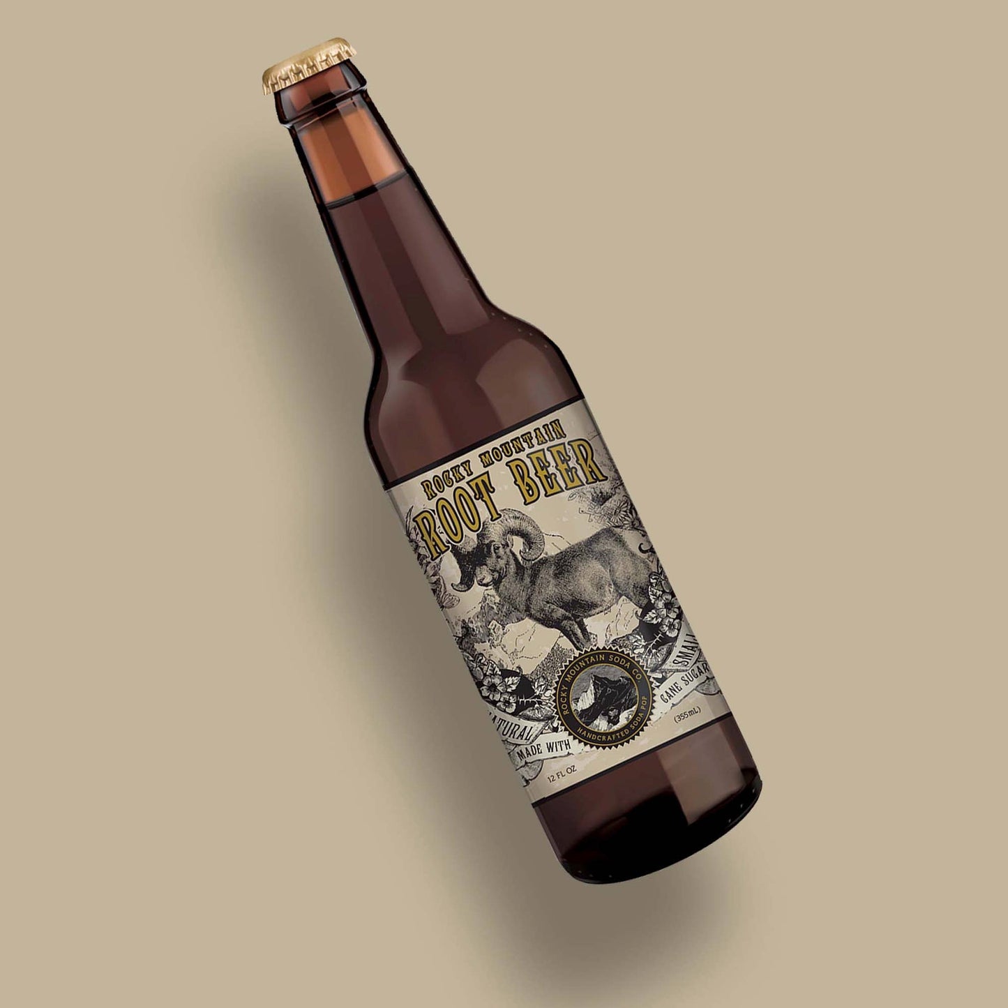 Rocky Mountain Root Beer Soda Pop (BOTTLES ONLY)