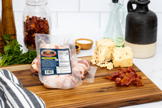 Teasers - Bacon Wrapped Chicken Thigh - Pepper Jack Cheese