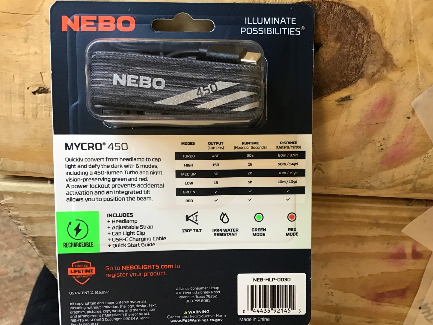 Nebo Mycro 450 Headlamp & cap light