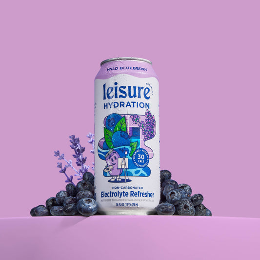 Leisure Hydration Electrolyte Wild Blueberry (16 oz x 12-Pack)