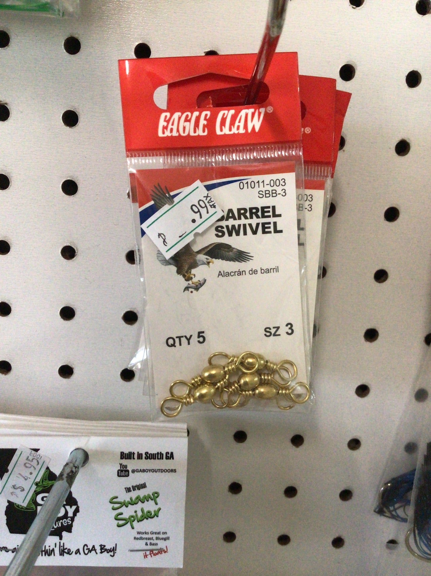 Eagle claw barrel swivel