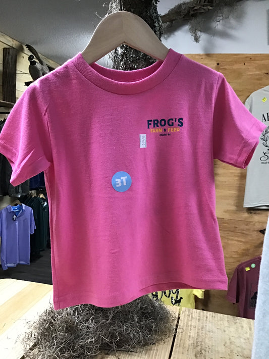 Kids frog tshirts pink