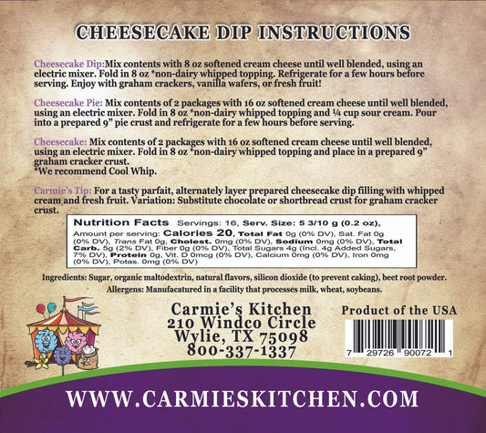 Carnival Cotton Candy Cheesecake Mix
