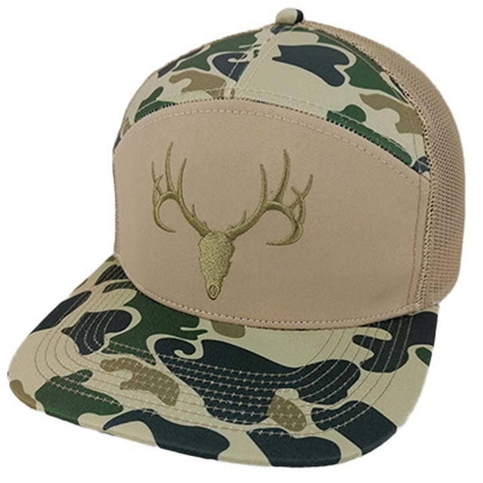 Deer Skull Camo Full Panel Trucker Hat