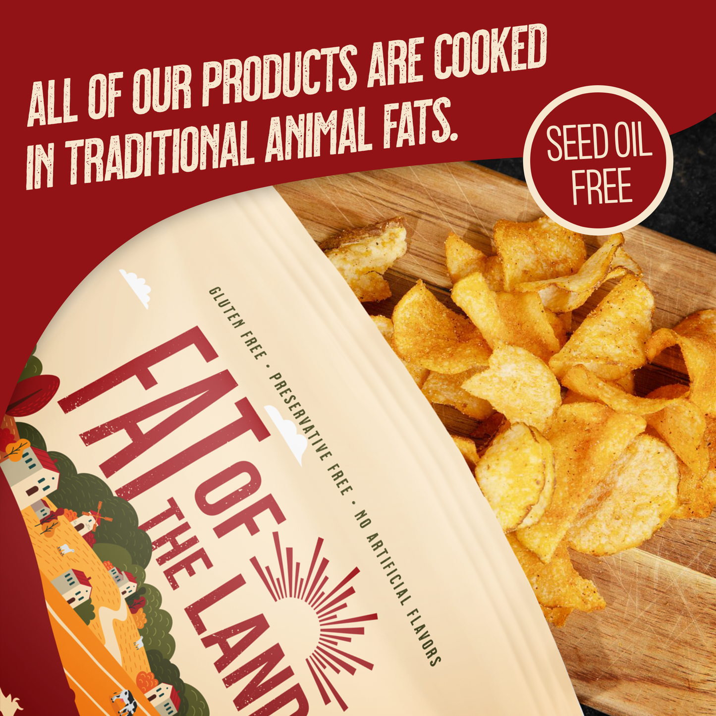 BBQ Tallow-Cooked Chips