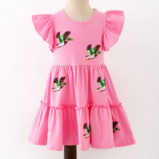 Duck Sequin Girls Dress