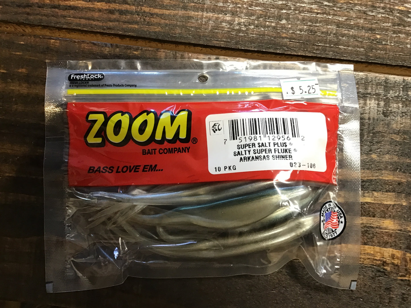 Zoom 5” super fluke (Arkansas shiner)