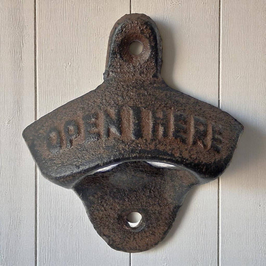 Cast Iron Bottle Opener Rustic Bar Accessory