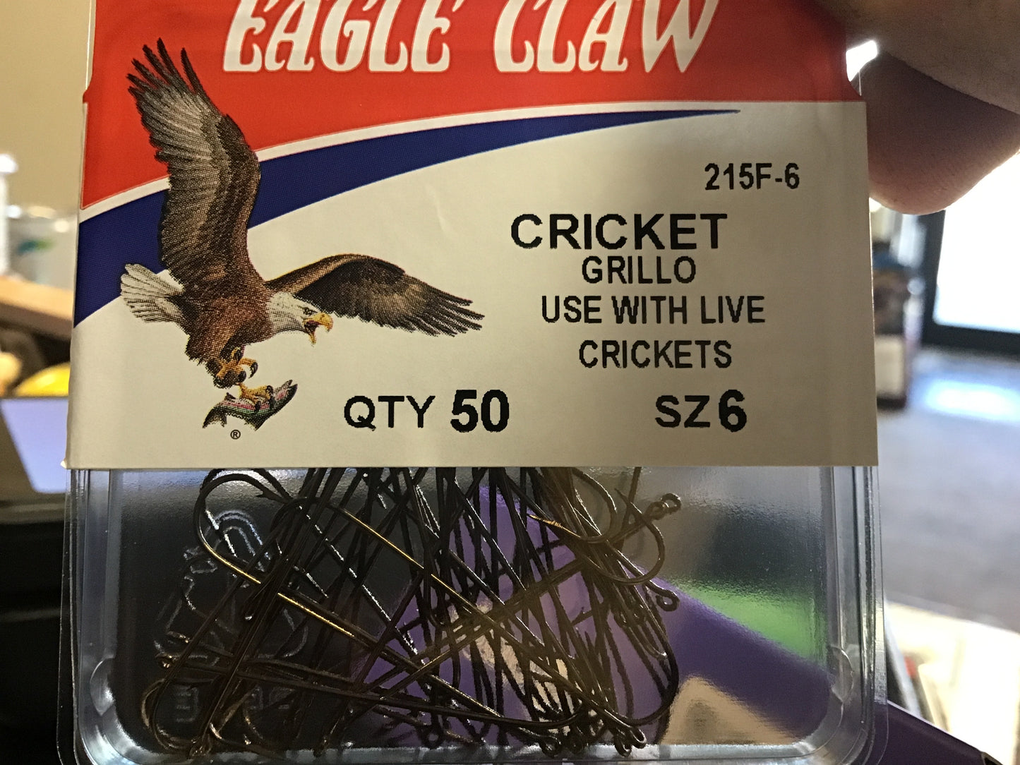 Eagle claw size 6 hooks