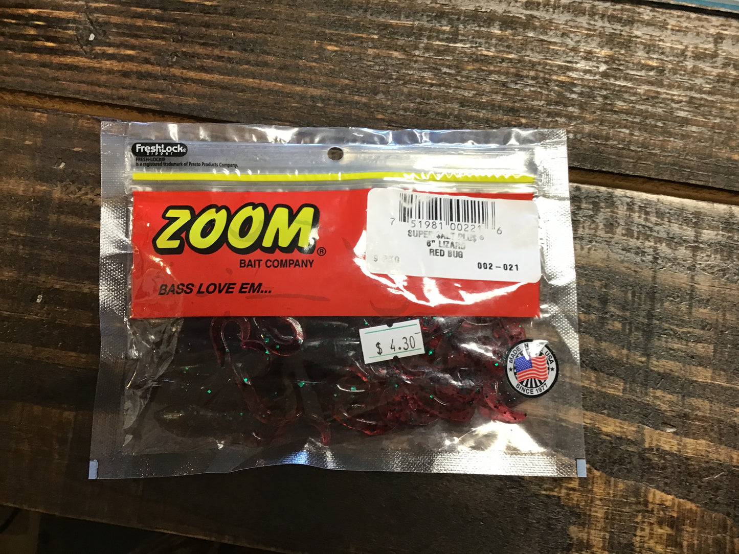 Zoom 6” lizzard (red bug)