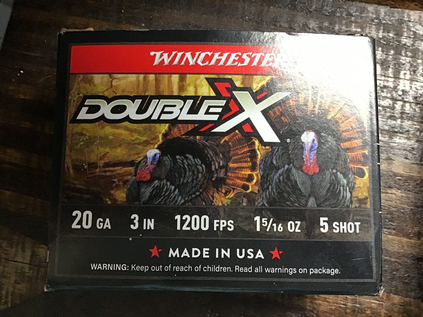 Winchester double x 20ga 3” 1200fps 1 5/16oz 5 shot