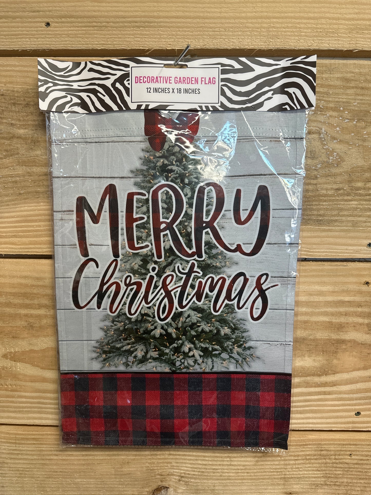 Garden Flag - Merry Christmas Tree with Bow Decor