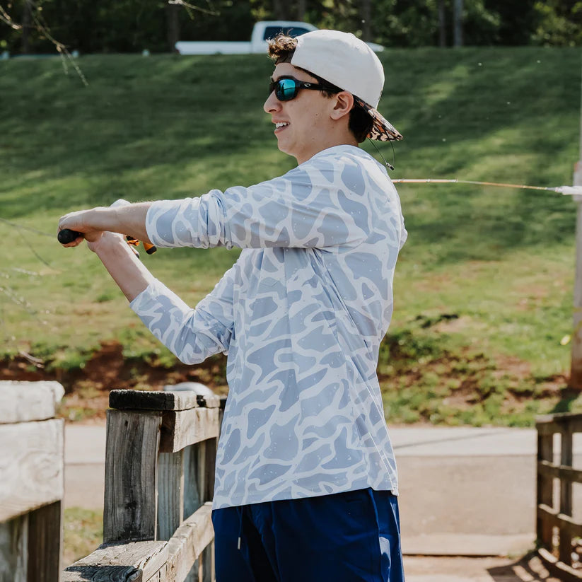 Ole Boy Performance hoodie - Grey Duck Camo