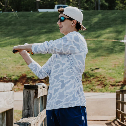 Ole Boy Performance hoodie - Grey Duck Camo