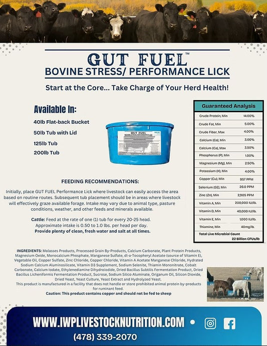 Iron Will Performance Gut Fuel Cow Tubs