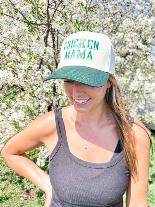 Western 'Chicken Mama' Women's Embroidered Trucker Hat