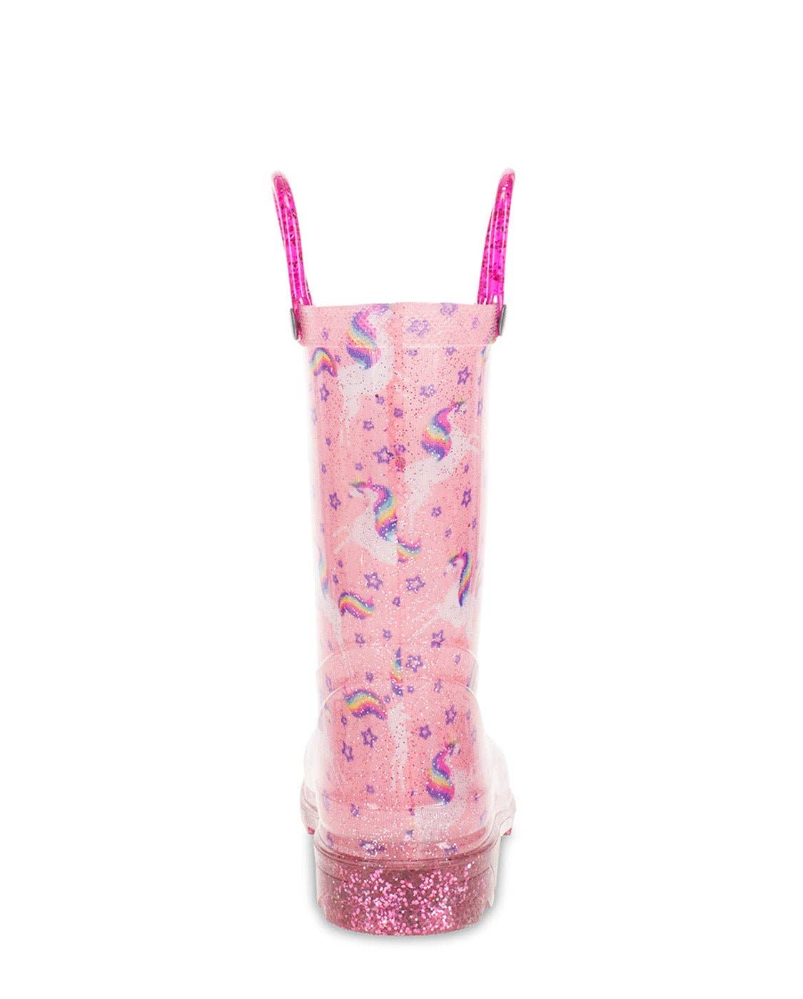 Kids Sparkle Unicorn Dreams Lighted Rain Boot - Pink