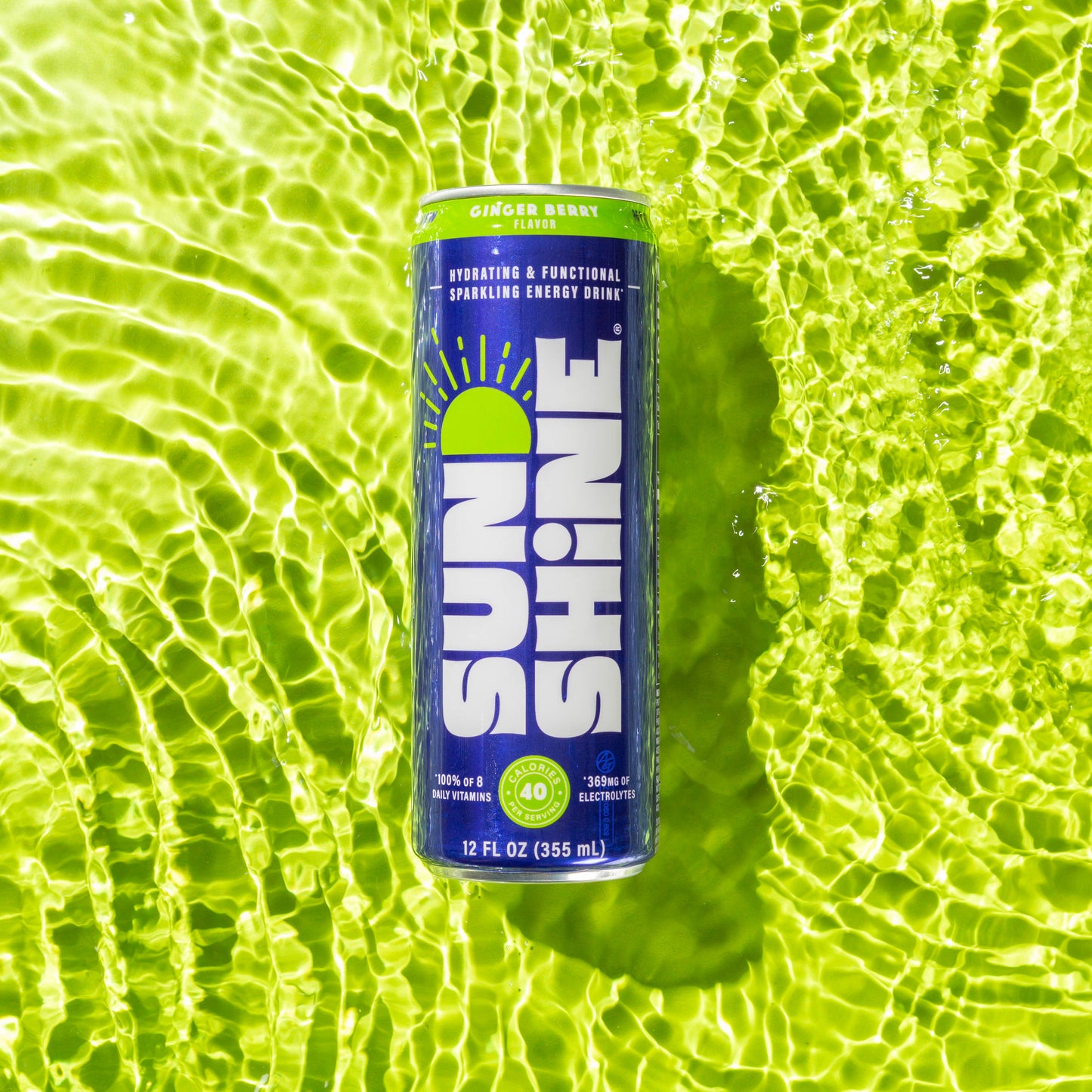 Sunshine Good Energy Drink - Ginger Berry (12 pk - 12oz)