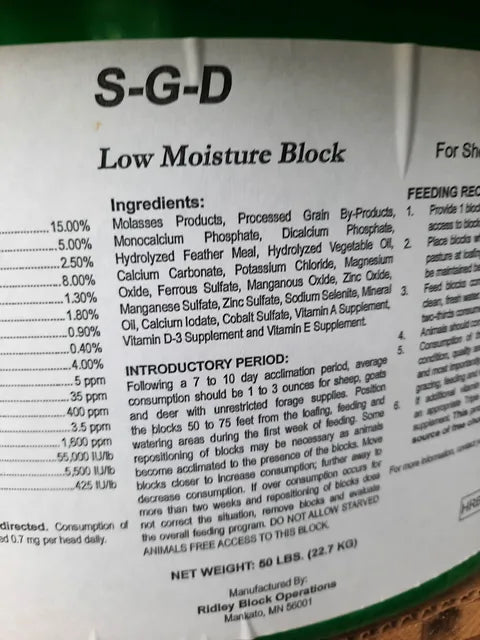 SGD - SHEEP, GOAT, & DEER LMB 50# tub