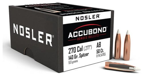 Nosler AccuBond Rifle Bullets .270 cal .277" 140 gr SBT-ACB 50/ct
