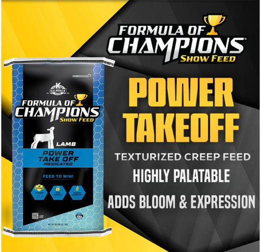 Formula of Champions Power Take off Lamb creep feed