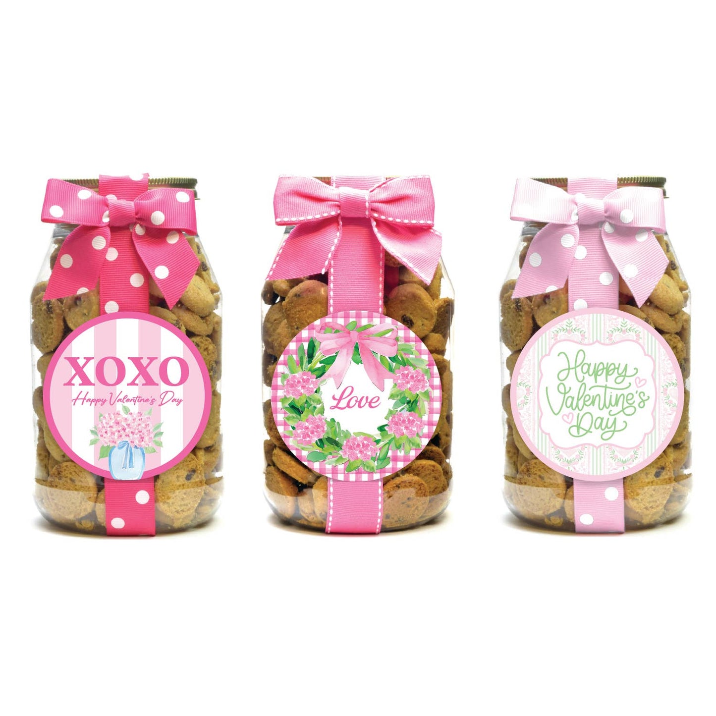 Cookie Quart Jars - Valentine Asst 5