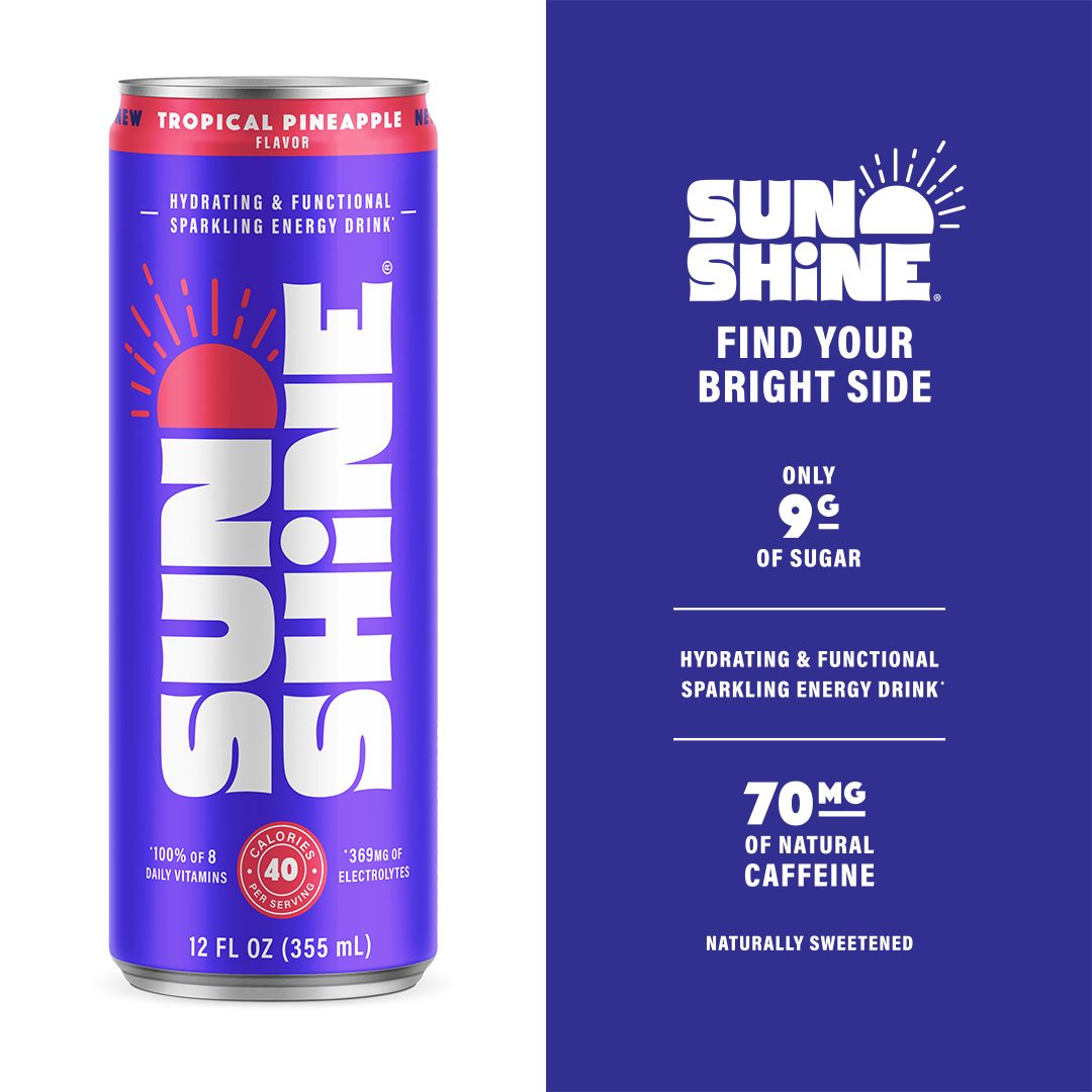 Sunshine Energy - Tropical Pineapple (12 pk- 12oz)