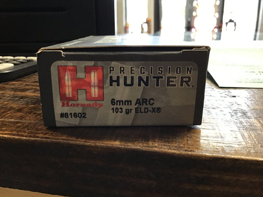 Hornady   6mm arc 103 grn