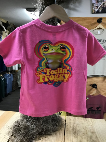 Kids frog tshirts pink