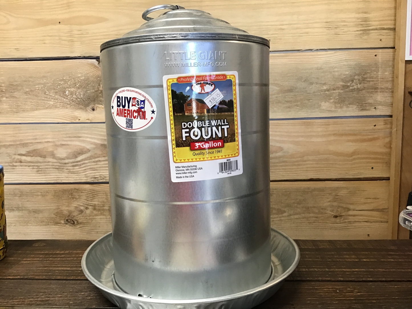 Double Wall Fount 3 Gallon