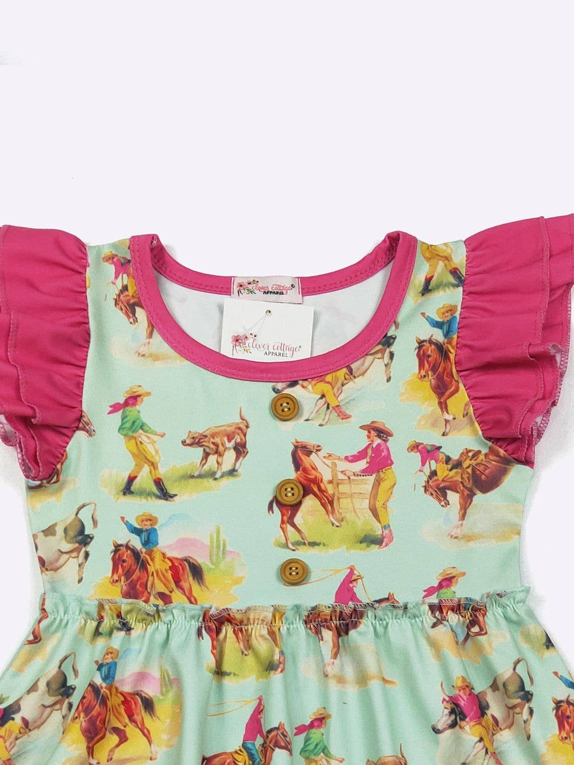 Aqua Rodeo Girls Dress
