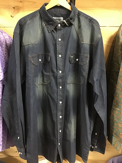 Drover Denim Pearl Snap LS