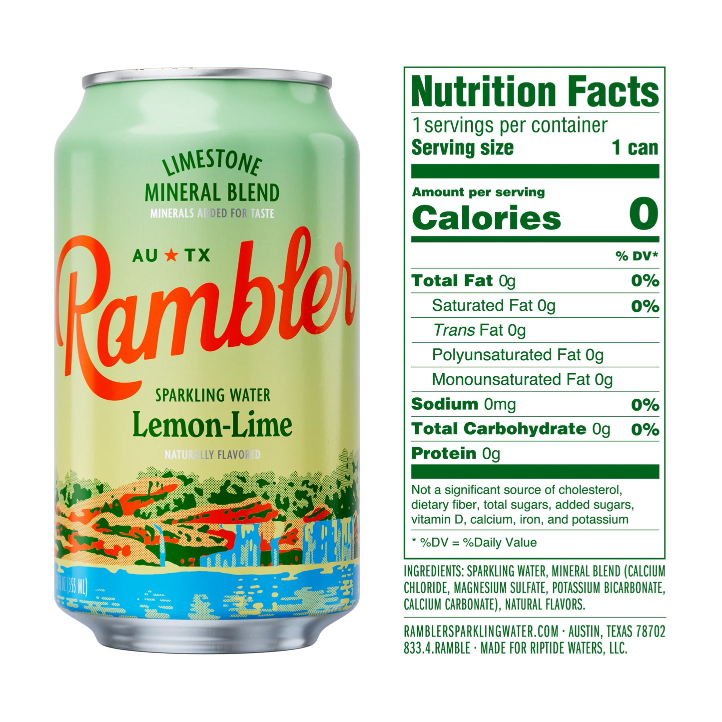 Austin Texas Rambler Sparkling Water