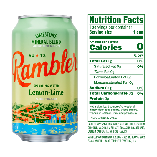 Austin Texas Rambler Sparkling Water