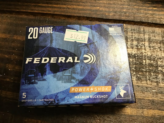Federal 20 ga 3 in # 2 Buck