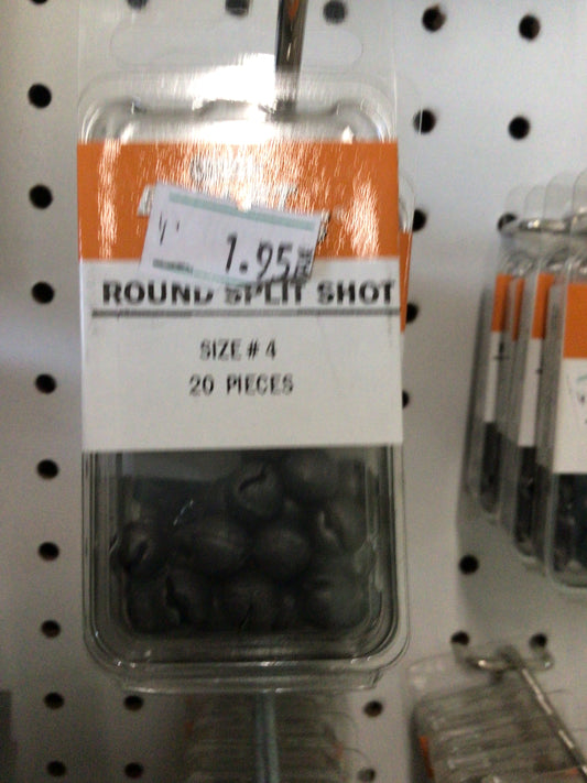 Bullet weights round split shot size #4