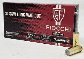 Fiocchi Cowboy Action Handgun Ammunition 32 S&W LONG 100gr LWC 730 fps 50/ct