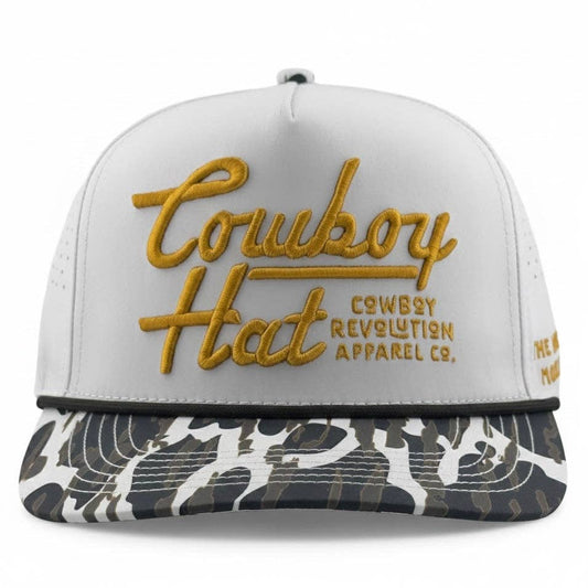 Cowboy Revolution Apparel Co. Atakapa Flatline - NOLA White “Cowboy Hat”