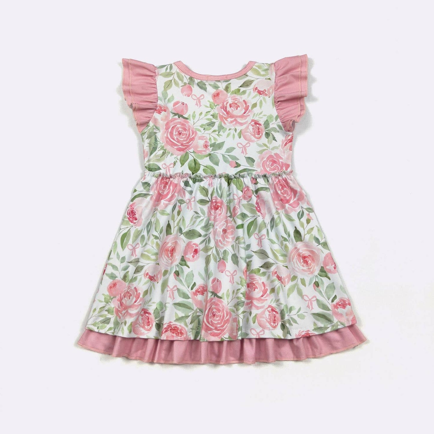 Pink Rose Blossom Girls Dress