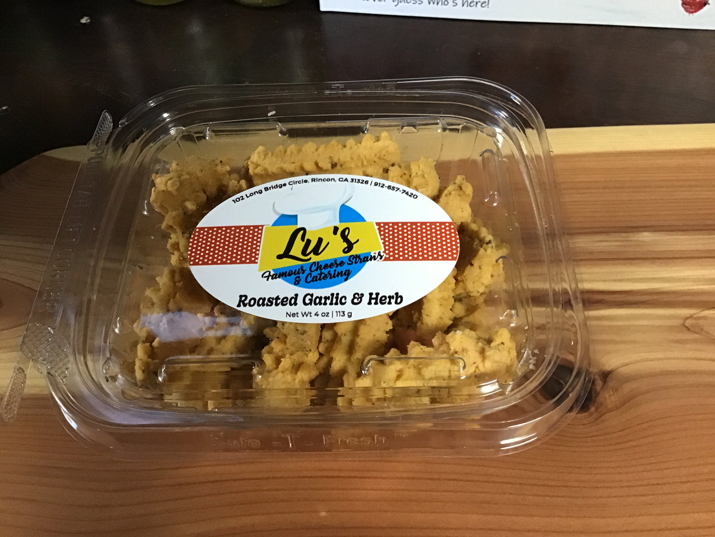 Lu's Famous gourmet cheese straws