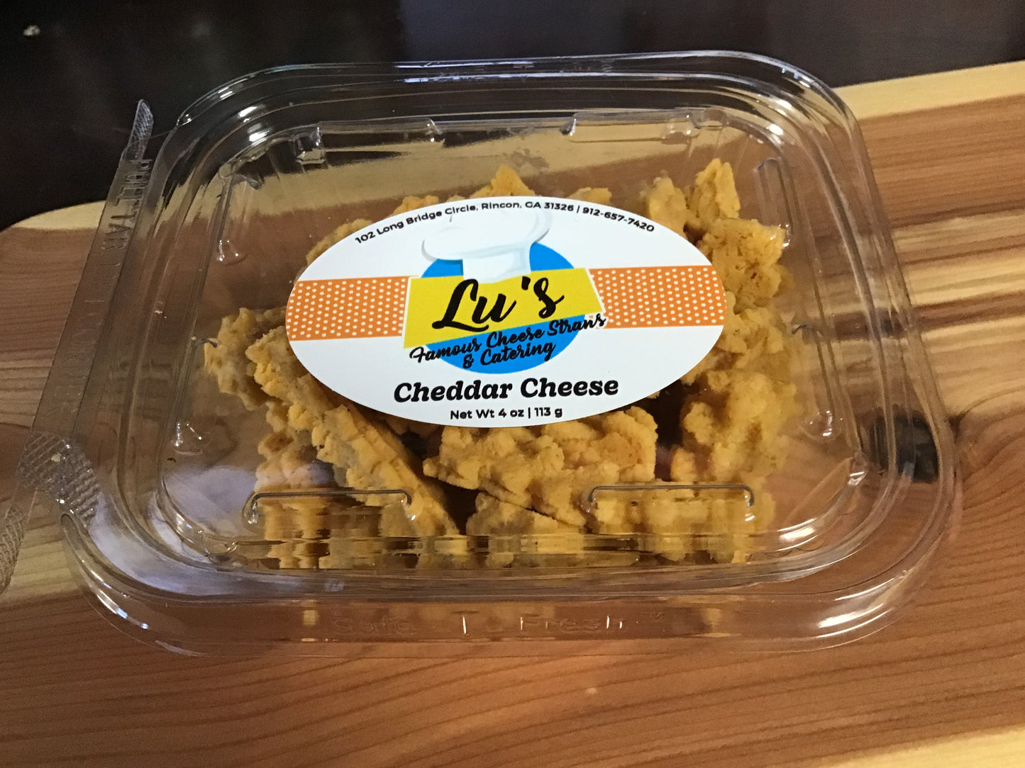 Lu's Famous gourmet cheese straws