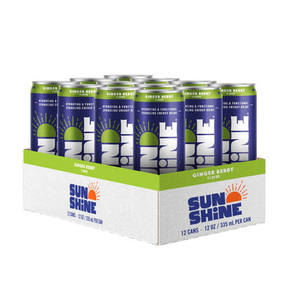 Sunshine Good Energy Drink - Ginger Berry (12 pk - 12oz)
