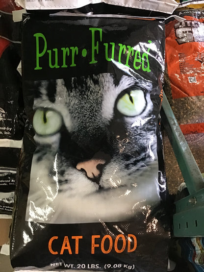 Purr-furred cat food