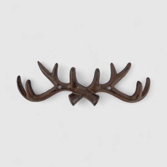Cast Iron Antler Hook Rustic Cabin Decor