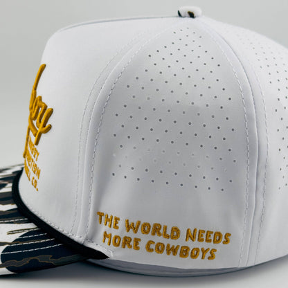 Cowboy Revolution Apparel Co. Atakapa Flatline - NOLA White “Cowboy Hat”