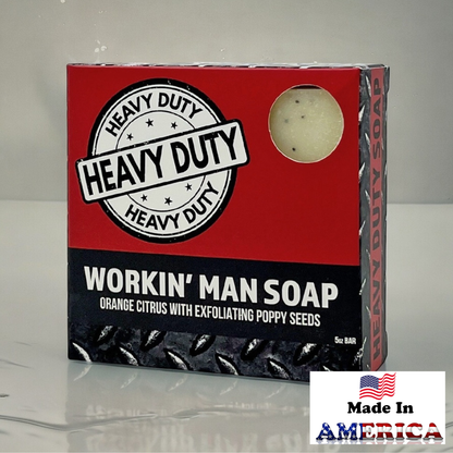 Workin' Man Heavy Duty Soap | Orange Citrus & Poppy Seeds