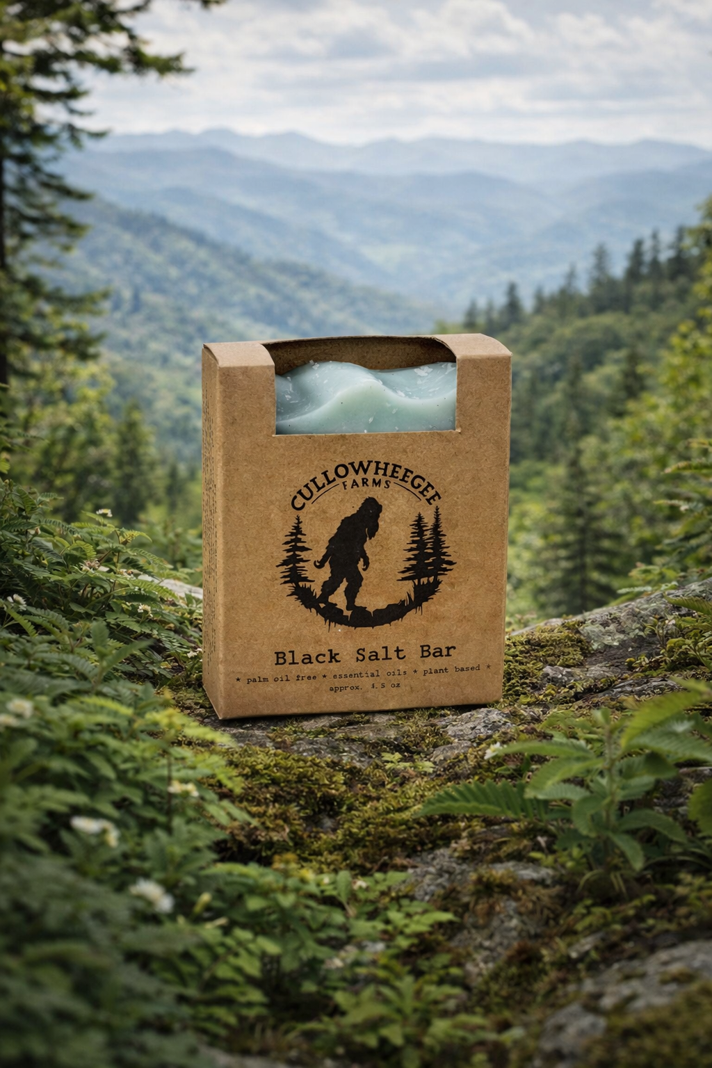 Black Salt Bar- Natural Body Soap