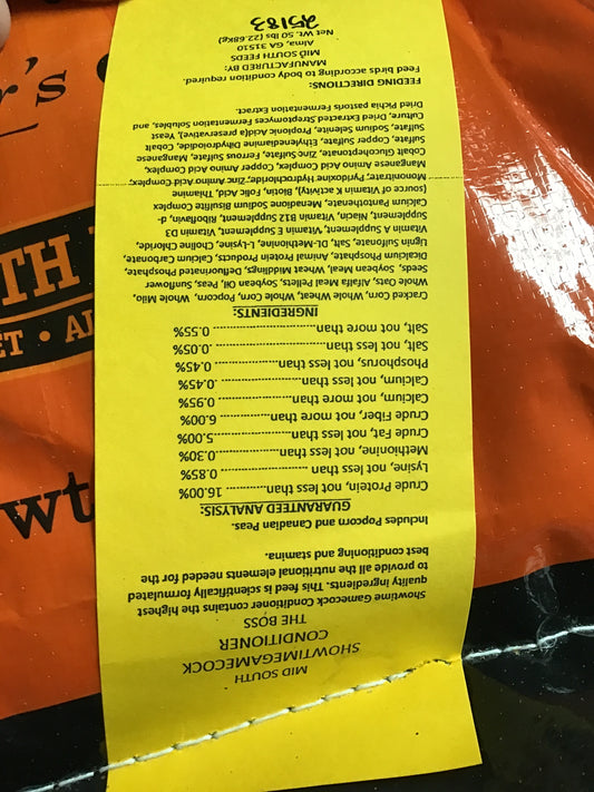 MS Game Bird 16% Showtime Conditioner - The Boss