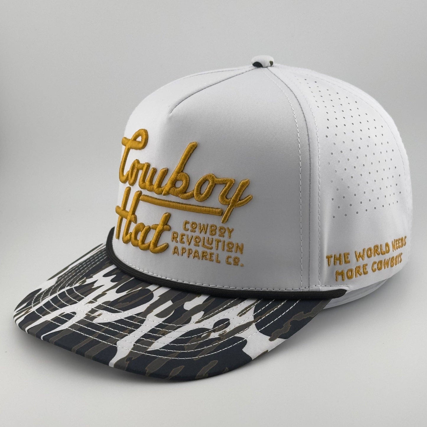 Cowboy Revolution Apparel Co. Atakapa Flatline - NOLA White “Cowboy Hat”