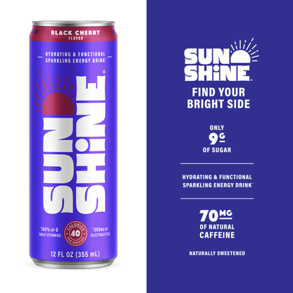 Sunshine Energy - Black Cherry (12pk - 12oz)